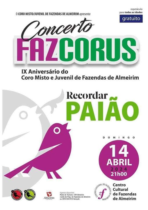 Imagem Concerto FAZCORUS - Recordar Paião